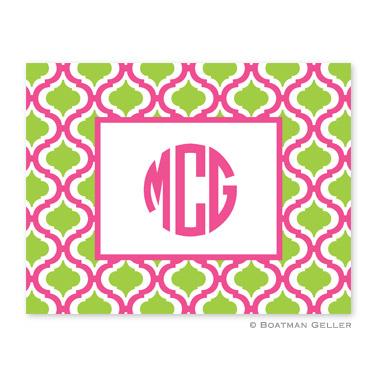 Boatman Geller Personalized Raspberry & Green Notes  Office Supplies > General Supplies > Paper Products > Stationery