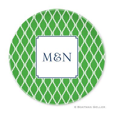 Boatman Geller Personalized Melamine Plate with Bamboo Pattern  Home & Garden > Kitchen & Dining > Tableware > Dinnerware > Plates