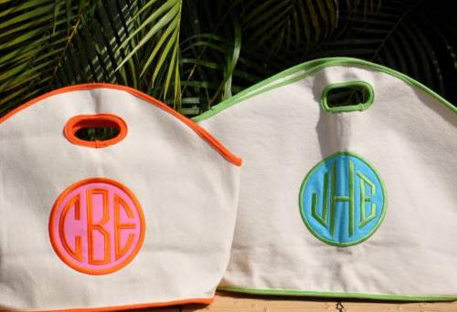 Queen Bea Monogrammed GG Tote with Applique  Apparel & Accessories > Handbags > Tote Handbags