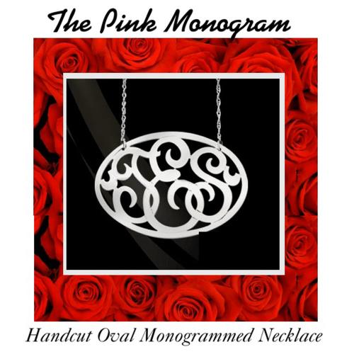 Oval Monogram Necklace  Apparel & Accessories > Jewelry > Necklaces