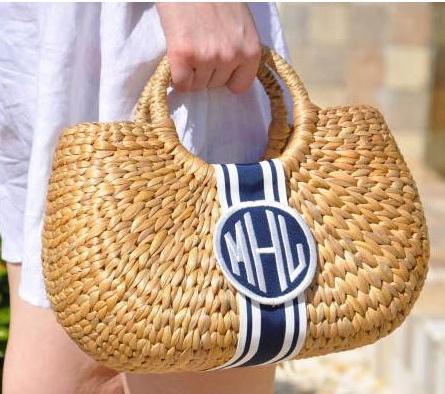 Monogrammed Preppy Kala Florida Basket  Apparel & Accessories > Handbags > Tote Handbags