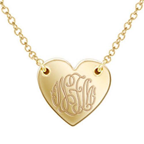 Monogrammed Heart Pendant   Apparel & Accessories > Jewelry > Necklaces