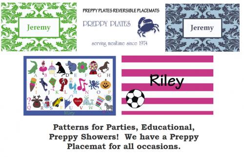New Preppy Placemats- Reversible and Educational! Gallery_83 NULL