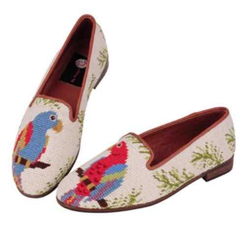 By Paige Woman's Parrot Needlepoint Loafers  Apparel & Accessories > Shoes > Loafers