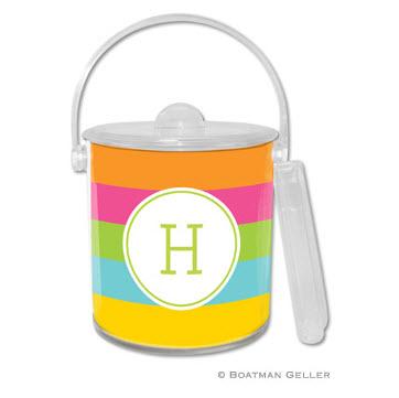 Boatman Geller Personalized Ice Bucket Bold Stripe   Home & Garden > Kitchen & Dining > Barware > Ice Buckets