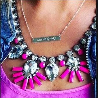 SALE! Monogrammed Bar Necklace  Apparel & Accessories > Jewelry > Necklaces