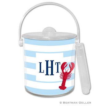 Personalized Ice Bucket Stripe Lobster   Home & Garden > Kitchen & Dining > Barware > Ice Buckets