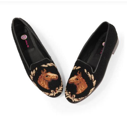By Paige Horse and Wreath Ladies Needlepoint Loafers  Apparel & Accessories > Shoes > Loafers