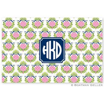 Boatman Geller Personalized Placemat Pink Pineapple  Home & Garden > Linens & Bedding > Table Linens > Placemats