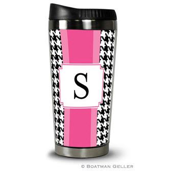 Personalized Alex Houndstooth Black Travel Tumbler  Home & Garden > Kitchen & Dining > Food & Beverage Carriers > Thermoses