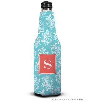 Personalized Coral Repeat Bottle Koozie by Boatman Geller  Home & Garden > Kitchen & Dining > Food & Beverage Carriers > Drink Sleeves > Can & Bottle Sleeves