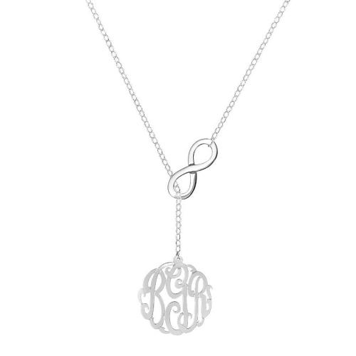 Monogrammed Infinity Dangle Necklace  Apparel & Accessories > Jewelry > Necklaces