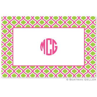 Boatman Geller Personalized Raspberry & Lime Placemat  Home & Garden > Linens & Bedding > Table Linens > Placemats