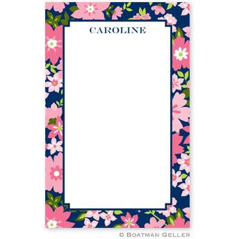 Boatman Geller Personalized Notepad in Caroline Floral Pink   Office Supplies > General Supplies > Paper Products > Notebooks & Notepads