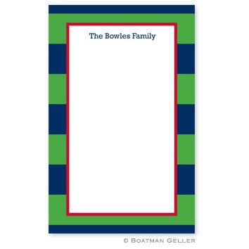 Boatman Geller Notepad in Rugby Navy & Kelly   Office Supplies > General Supplies > Paper Products > Notebooks & Notepads
