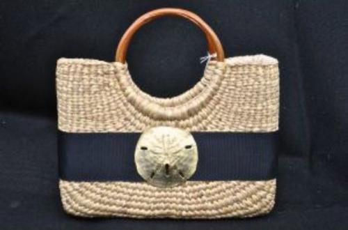 Queen Bea Coastal Becky Mini Florida Basket  Apparel & Accessories > Handbags > Tote Handbags