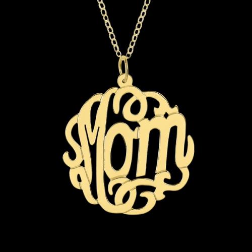 Mom Necklace in Gold, Rose Gold or Silver  Apparel & Accessories > Jewelry > Necklaces