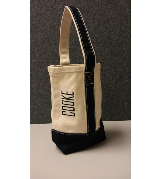 Monogrammed Canvas Wine Tote Carrier   Home & Garden > Kitchen & Dining > Food & Beverage Carriers > Wine Carrier Bags