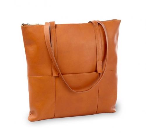 Personalized Vertical Leather Nana Tote  Apparel & Accessories > Handbags > Shoulder Bags