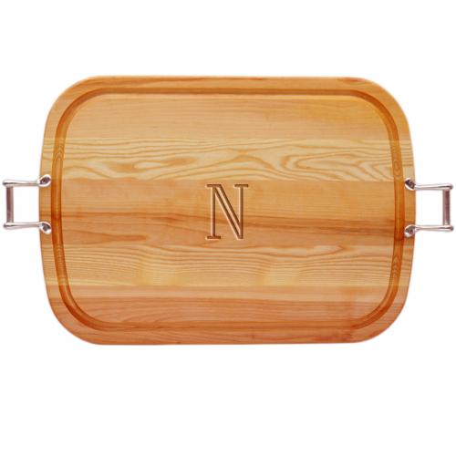 Personalized Wooden Large Serving Tray with Handles  Home & Garden > Kitchen & Dining > Tableware > Serveware > Serving Trays