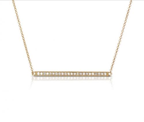 Two Inch Long Diamond Bar Necklace  Apparel & Accessories > Jewelry > Precious Stones > Diamonds