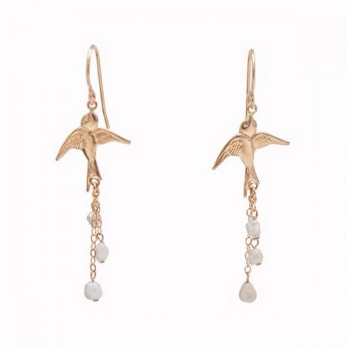 Dolly Pearl Bird Earrings - American Pearls from Tennessee Dolly Pearl Bird Earrings Apparel & Accessories > Jewelry > Earrings