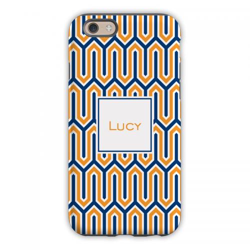 Personalized Phone Case Blaine Navy Tangerine   Electronics > Communications > Telephony > Mobile Phone Accessories > Mobile Phone Cases