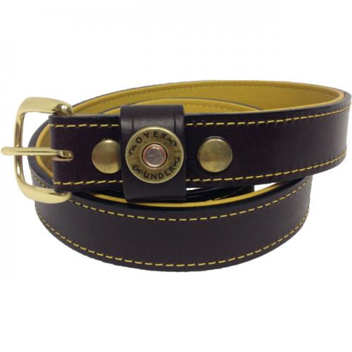 Personalized Men's Over Under Deerskin Lined Belt