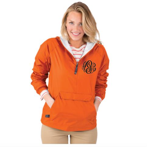 Monogrammed Flannel Lined Pullover Unisex  Apparel & Accessories > Clothing > Outerwear > Rain Gear > Raincoats