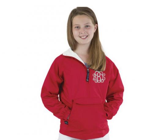 Monogrammed Youth Pullover  Lined Rain Jacket  Apparel & Accessories > Clothing > Baby & Toddler Clothing > Baby & Toddler Outerwear