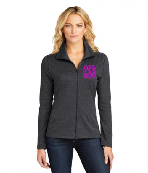  Monogrammed Ladies Full Zip Workout Jacket   Apparel & Accessories > Clothing > Activewear > Active Jackets