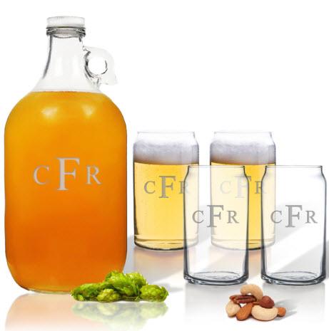 Personalized Growler Set  Home & Garden > Kitchen & Dining > Tableware > Drinkware > Tankards & Beer Steins