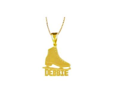 Monogrammed Ice Skate Necklace   Apparel & Accessories > Jewelry > Necklaces