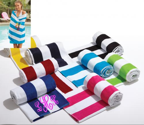 Monogrammed Beach Towels Perfect Graduation Gift  Home & Garden > Linens & Bedding > Towels > Beach Towels