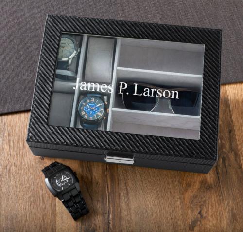 Personalized Men's Watch and Sunglasses Box Men's Watch and Sunglasses Box Apparel & Accessories > Jewelry > Watch Accessories