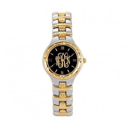 Monogrammed Watch Ladies in Two Tone Metal 26mm Monogrammed Watch Ladies in Two Tone Metal 26mm Apparel & Accessories > Jewelry > Watches