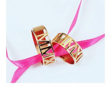 Personalized Ring with Roman Numerals in 10k Gold  Apparel & Accessories > Jewelry > Rings