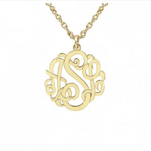 Petite Interlocking Script Necklace 10 mm   Apparel & Accessories > Jewelry > Necklaces