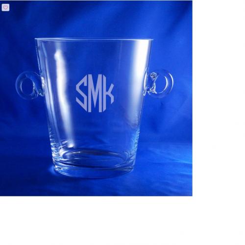 Monogrammed Large Manhattan Crystal Ice Bucket  Home & Garden > Kitchen & Dining > Barware