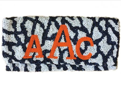 Beaded Giraffe Print Monogram Clutch  Apparel & Accessories > Handbags > Clutches & Special Occasion Bags