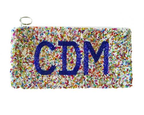  Multi Color Hand Beaded Personalized Clutch Cosmetic Bag  Apparel & Accessories > Handbags > Clutches & Special Occasion Bags