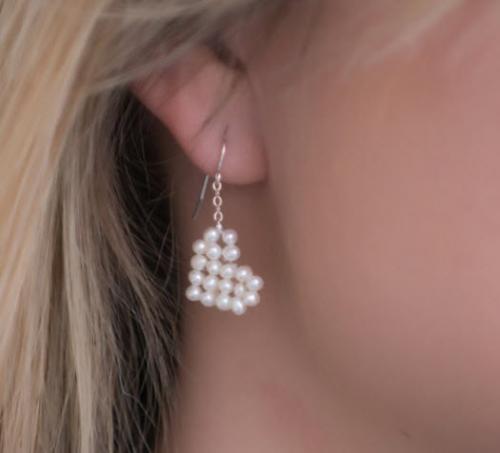 Cultured Pearl Heart Earrings Cultured Pearl Heart Earrings Apparel & Accessories > Jewelry > Precious Stones