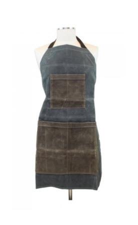 Personalized Slate and Olive Canvas Utility Apron   Apparel & Accessories > Clothing Accessories > Aprons