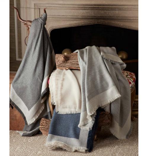 Matouk Suri Alpaca Throw Blanket with 6 Inch Monogram  Home & Garden > Linens & Bedding > Bedding > Blankets > Throws