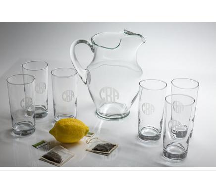 Monogrammed Crystal Posh Pitcher Set  Home & Garden > Kitchen & Dining > Tableware > Serveware > Serving Pitchers & Carafes