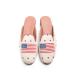 ByPaige Needlepoint Tan with American Flag Mule